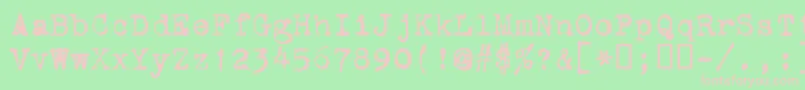 Vtcorona Font – Pink Fonts on Green Background