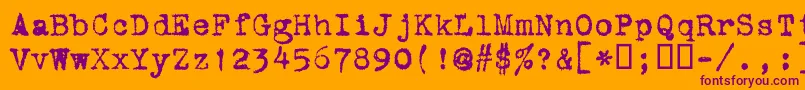 Vtcorona Font – Purple Fonts on Orange Background