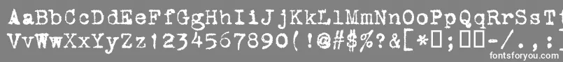 フォントVtcorona – 灰色の背景に白い文字