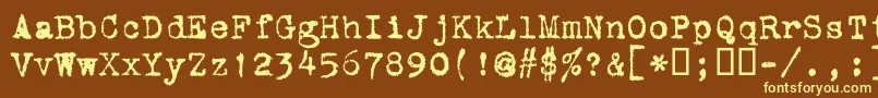 Vtcorona-fontti – keltaiset fontit ruskealla taustalla