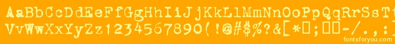 Vtcorona Font – Yellow Fonts on Orange Background