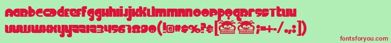Fineo ffy Font – Red Fonts on Green Background
