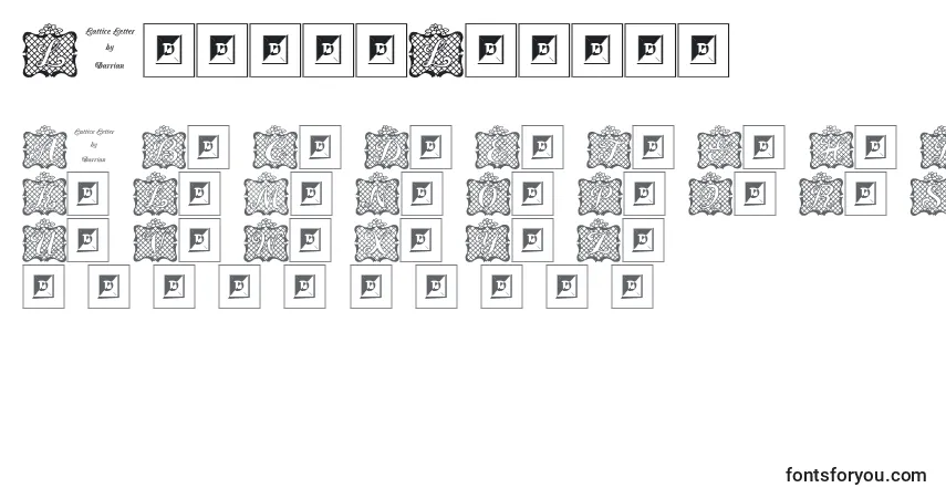 Czcionka LatticeLetter – alfabet, cyfry, specjalne znaki