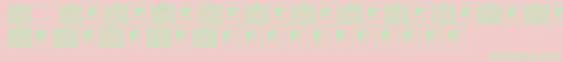 Police LatticeLetter – polices vertes sur fond rose