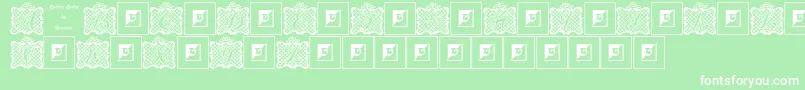 Fonte LatticeLetter – fontes brancas em um fundo verde