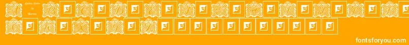 Шрифт LatticeLetter – белые шрифты на оранжевом фоне