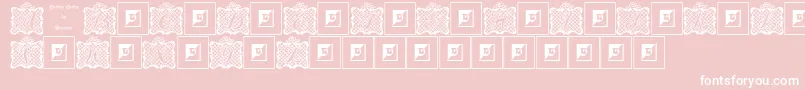Шрифт LatticeLetter – белые шрифты на розовом фоне
