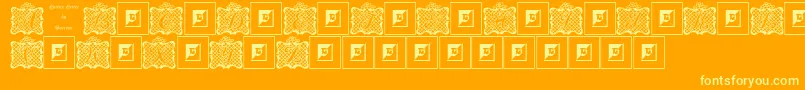 LatticeLetter Font – Yellow Fonts on Orange Background