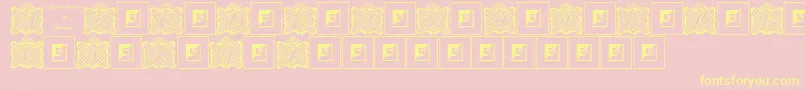 LatticeLetter Font – Yellow Fonts on Pink Background