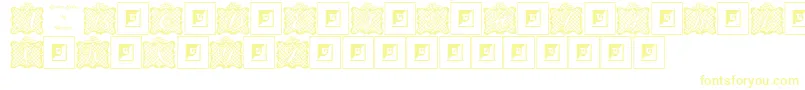 Fonte LatticeLetter – fontes amarelas em um fundo branco