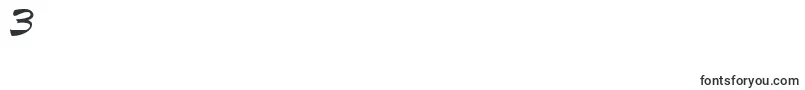 Roller-Schriftart – Schriften für die Ziffer 3