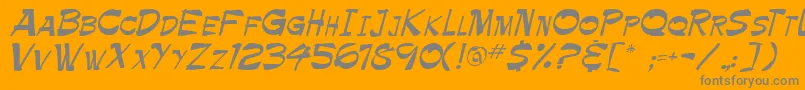 Roller Font – Gray Fonts on Orange Background