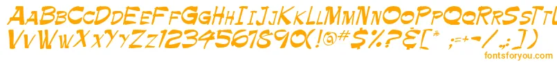 Roller Font – Orange Fonts on White Background