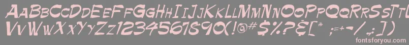 Roller Font – Pink Fonts on Gray Background