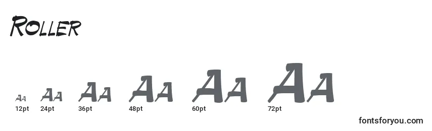 Roller Font Sizes