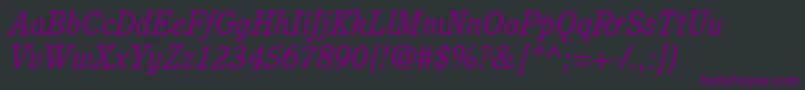 fuente ItcCushingLtBookItalic – Fuentes Moradas Sobre Fondo Negro