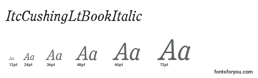 Размеры шрифта ItcCushingLtBookItalic