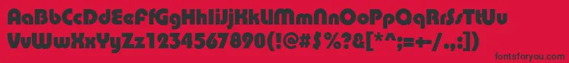 PuenteBold Font – Black Fonts on Red Background