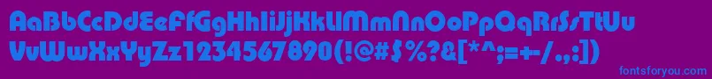 PuenteBold Font – Blue Fonts on Purple Background