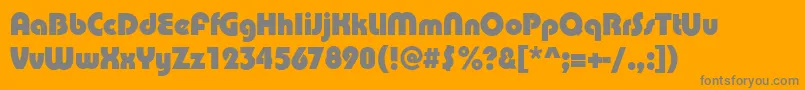 PuenteBold Font – Gray Fonts on Orange Background