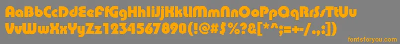 PuenteBold Font – Orange Fonts on Gray Background