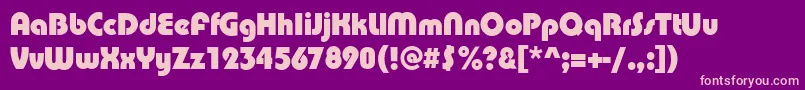 PuenteBold Font – Pink Fonts on Purple Background