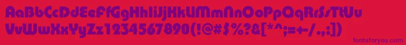 PuenteBold Font – Purple Fonts on Red Background