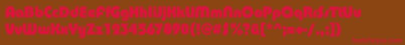 PuenteBold Font – Red Fonts on Brown Background