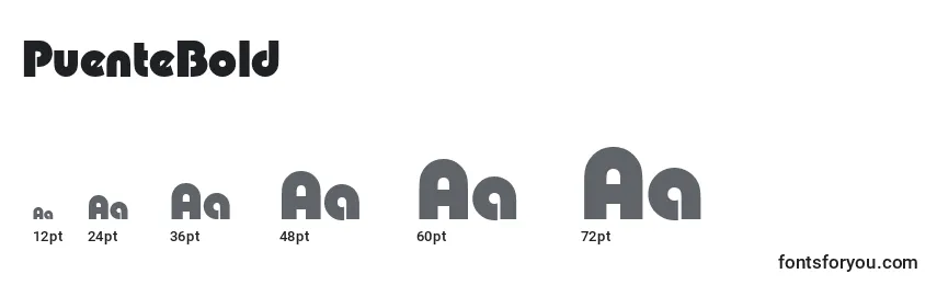 Größen der Schriftart PuenteBold