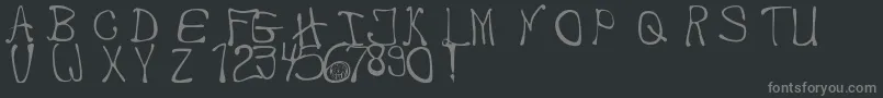 MyHandwriting Font – Gray Fonts on Black Background