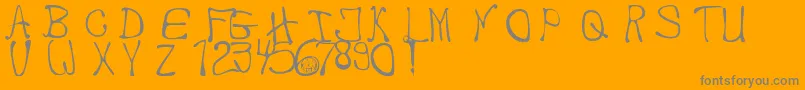 MyHandwriting-Schriftart – Graue Schriften auf orangefarbenem Hintergrund