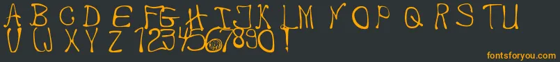 MyHandwriting Font – Orange Fonts on Black Background