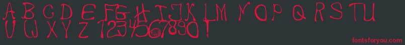 MyHandwriting Font – Red Fonts on Black Background