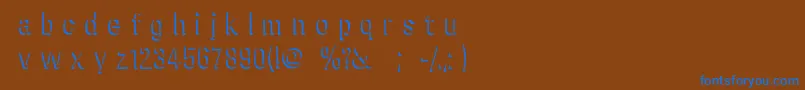 Chiratype Font – Blue Fonts on Brown Background