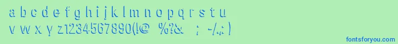 Chiratype Font – Blue Fonts on Green Background