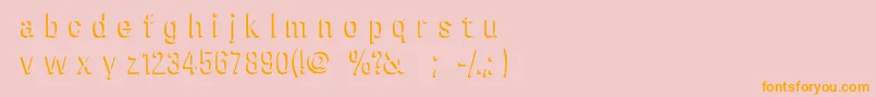 Chiratype Font – Orange Fonts on Pink Background