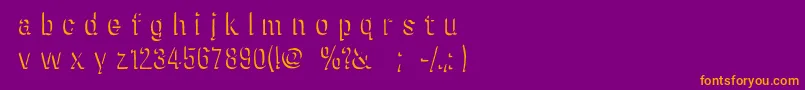 Chiratype Font – Orange Fonts on Purple Background