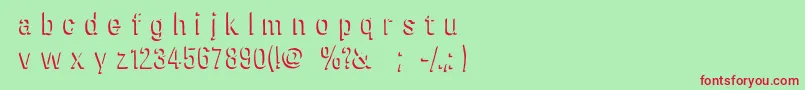 Chiratype Font – Red Fonts on Green Background