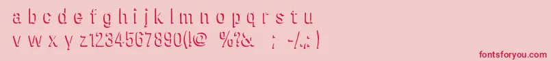 Chiratype Font – Red Fonts on Pink Background