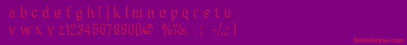 Chiratype Font – Red Fonts on Purple Background
