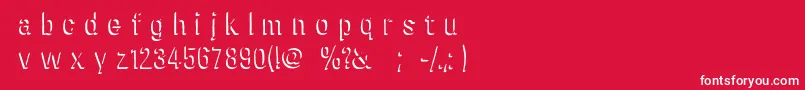 フォントChiratype – 赤い背景に白い文字