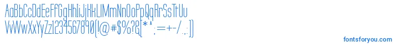 フォントLabtopSecundo – 白い背景に青い文字