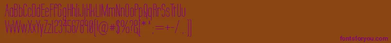 Шрифт LabtopSecundo – фиолетовые шрифты на коричневом фоне