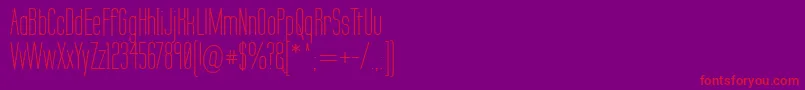 LabtopSecundo-Schriftart – Rote Schriften auf violettem Hintergrund