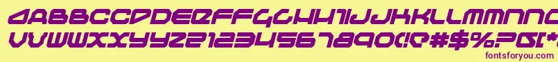 Travelerbi Font – Purple Fonts on Yellow Background