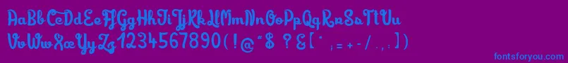 Limonadedecamomille Font – Blue Fonts on Purple Background