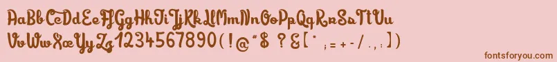 Limonadedecamomille Font – Brown Fonts on Pink Background