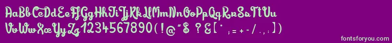Limonadedecamomille Font – Green Fonts on Purple Background