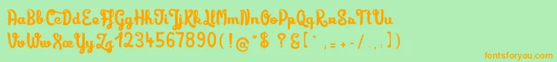 Limonadedecamomille Font – Orange Fonts on Green Background