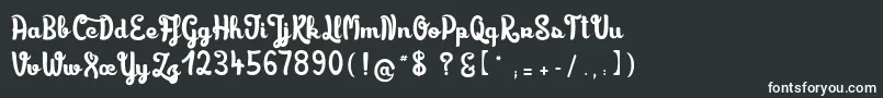 Шрифт Limonadedecamomille – белые шрифты на чёрном фоне